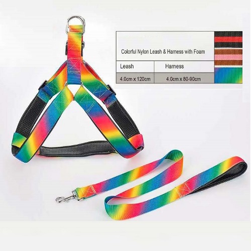 YDL 117 Colorful Nylon Leas & Harness with Foam