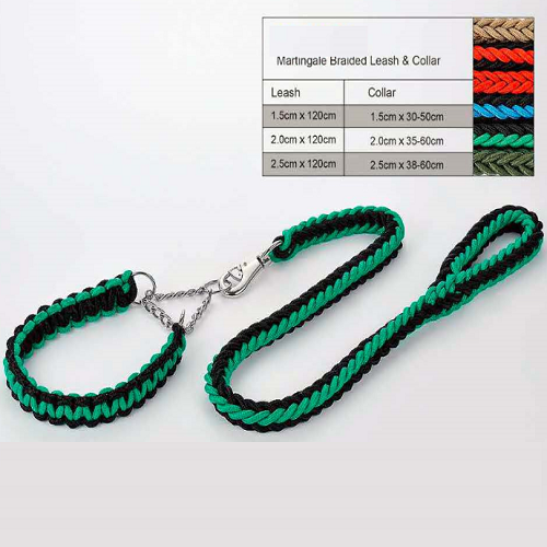 YDL 119 Martingala Braided Leash & Collar