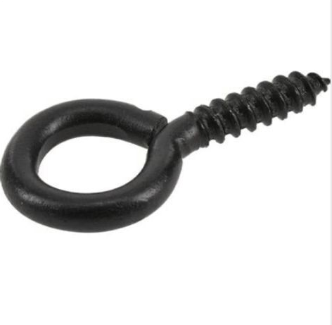 Screw eye hooks with a black phosphaate finish