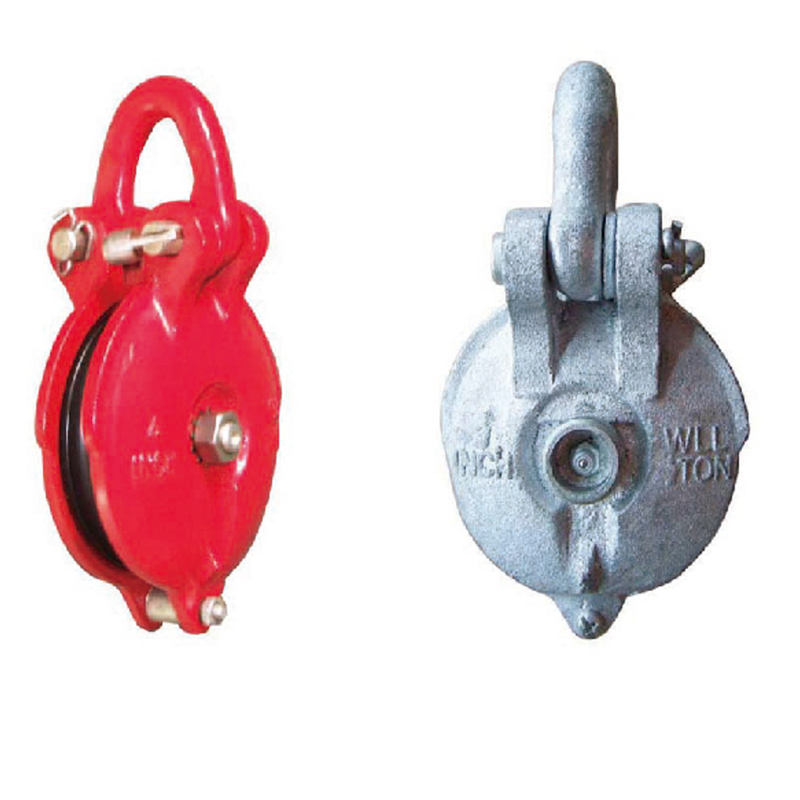 Snatch Block with Shackle，Red Plated and Hot Dip Galvanized 